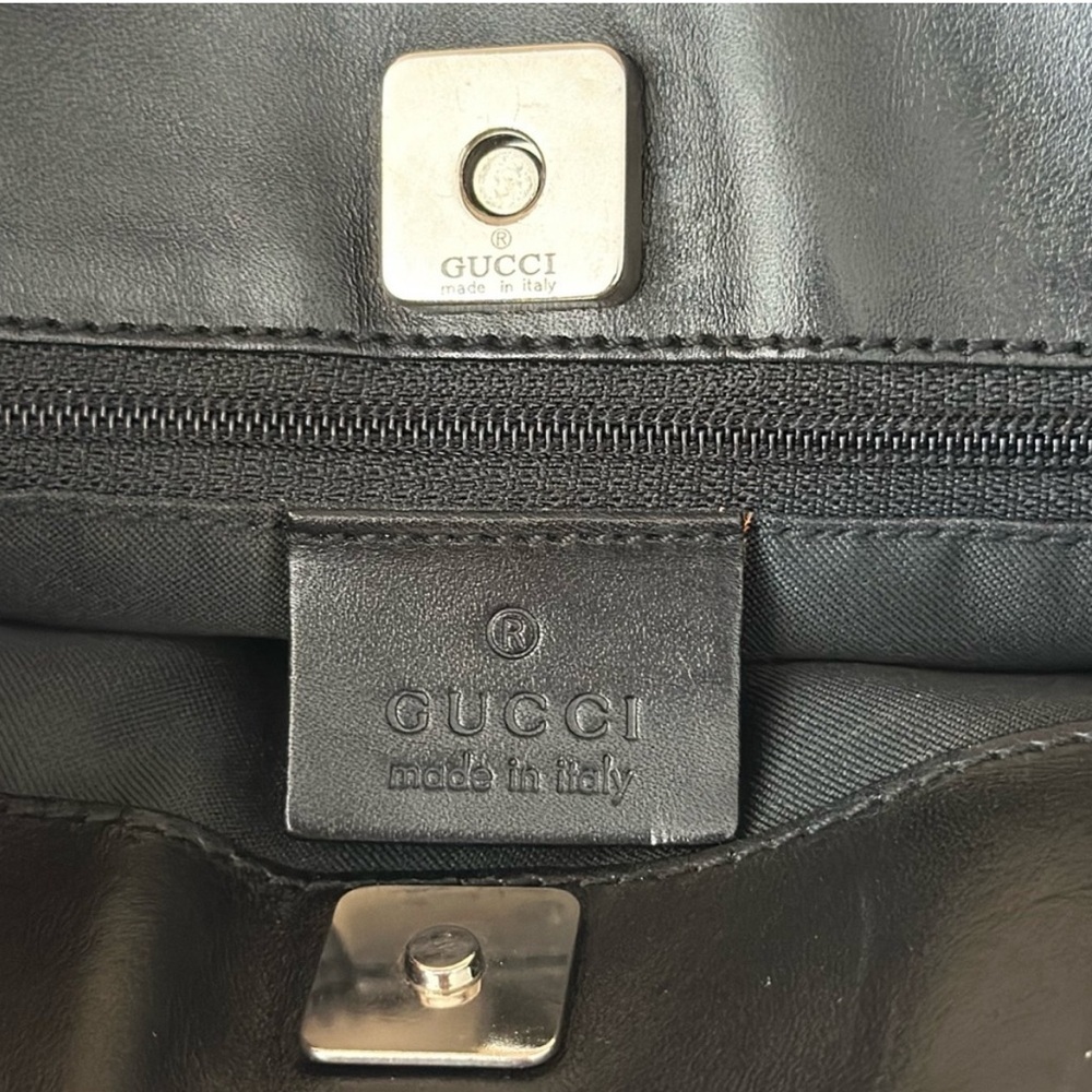 Gucci Black Monogram Tote Bag - Picture 15 of 16